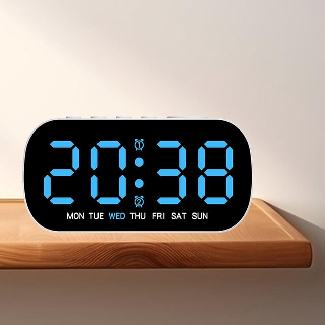 Reloj despertador Digital LED Macarena Azul 13 cm x 3,5 cm x 6,5 cm