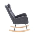 thumbnail image 5 of Cozy Teddy Upholstered Nursery Rocking Chair in Soft Fabric Ergonomic Design with Easy Assembly for Comfort, 5 of 9