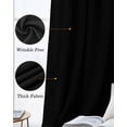 thumbnail image 3 of Black Kitchen Curtains Funny Letters Please Remove Your Shoes Cafe Short Curtains for Bathroom Blackout Window Curtain Grommet Small Window Treatment Tier Drapes for Bedroom Living Room 52"x45"x2, 3 of 9