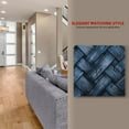 thumbnail image 4 of Blue Dark Fabric Mix Light Switch Cover Decorative Switch Plates and Outlet Covers Wall Plate for Electrical Kitchen Home Office Art Decor Standard Size, 4 of 4