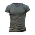 thumbnail image 5 of longantii Henley Shirts for Men Cotton Henley Tshirt Basic Loose Quick-Dry Shirts Polo Stylish Athletic Tees Work Vacation Outfits Army Green XXXL, 5 of 5