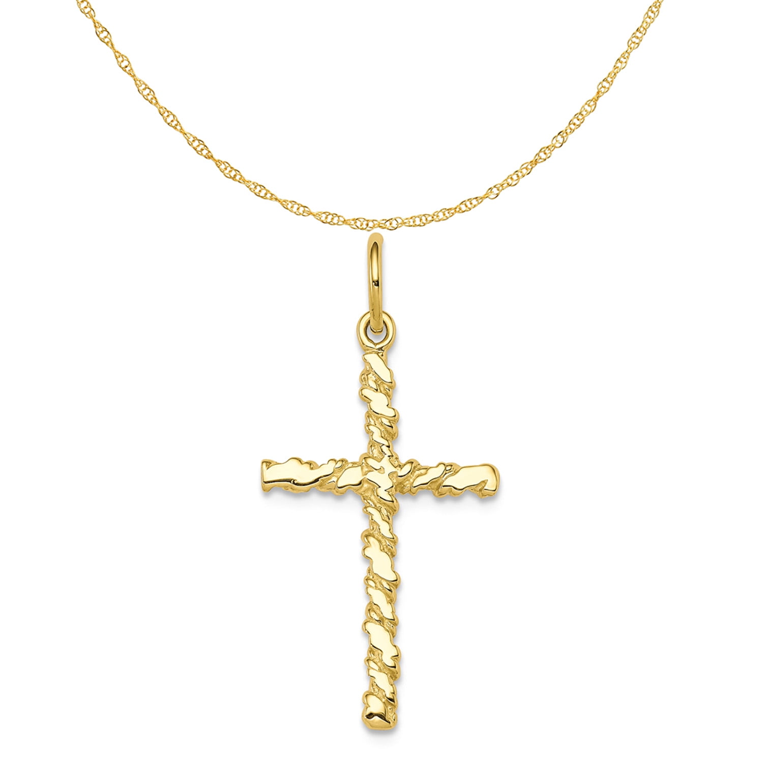 Charms for Bracelets and Necklaces 10k Yellow Gold Cross Country Skis Charm With Lobster Claw Clasp 