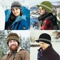 thumbnail image 3 of Winter Men's Knit Cap with Brim,   Warm Thick Beanie Hat for Outdoor,  Acrylic Cotton Winter Hat for Men by Willingland, 3 of 6