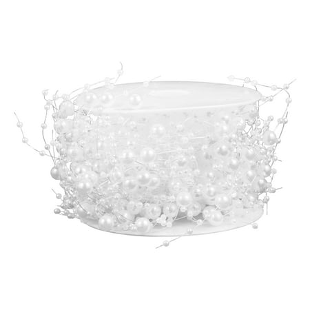

1 Roll of Artificial Pearls String Beaded Pearl String Crafts Floating Candles Vase Filler