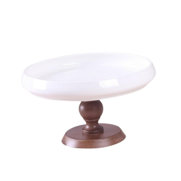 Soporte de cerámica para pasteles, soporte para cupcakes, bandeja decorativa redonda para postres. 8 pulgadas