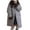 Purple, variant on Htigea Clearance Womens Thickened Warm Long Cotton Winter Large Pocket Casual Loose Lapel Parka Solid Color Casual Jacket Long Coats Coffee,M