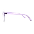 thumbnail image 4 of Thin Plastic Rectangular Horn Rim Blue Light Filtering Computer Eyeglasses Purple Clear, 4 of 4