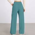 thumbnail image 6 of Women's Cargo Pants with Pockets High Waisted Straight Wide Leg Pants Elastic Waistband Drawstring Pants for Women Casual Baggy Pants Women, 6 of 6