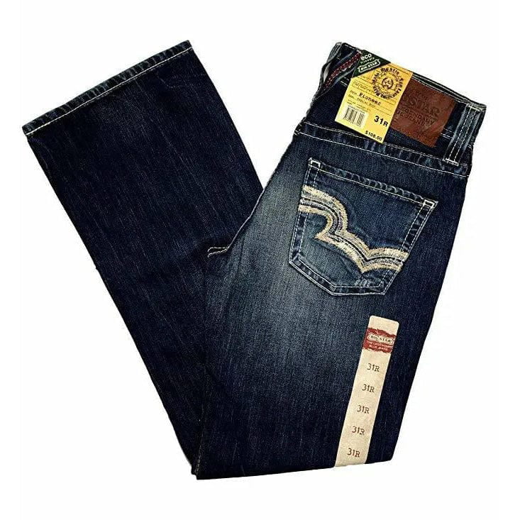 Big Star Vintage Jeans Mid Rise Pioneer Bootcut Embroidered Pocket 33 x ...