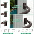 thumbnail image 4 of Adjustable Arched Curved Shower Curtain Rod Rustproof Expandable Aluminum Metal Shower Rod 38-72 Inches Telescoping Design Exquisite Customizable for Bathroom,Need To Drill,Bronze, 4 of 14