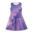 thumbnail image 3 of FOR U DESIGNS Starry Sky Sleeveless Princess Dresses for Girls 11-12 Years Old Casual Summer Clothing Toddler Twirly Dresses Teens School Outdoor Skater Dress, 3 of 6
