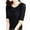 Black, variant on Nmnitkp Summer Tops for Women 2026 New Type Women's Half Sleeve T Shirts Casual Solid Color Round Neck Spring Tops T-shirt Fashion Mesh Pile Neck Womens Tops(PLUS SIZE)