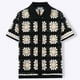 thumbnail image 5 of Ceisia Men's Summer Granny Square Patchwork Open Knit Short Sleeve Button Down Cardigan Multicolor L Gifts, 5 of 9