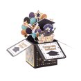 thumbnail image 2 of Popping Up Graduation Card Greeting Cards Season Paper High School College University 6 X 6 X 11cm Black With Envelope, 2 of 22