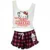Hello Kitty x Nissin White and Plaid Lounge Set-XSmall