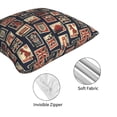 thumbnail image 4 of Throw Pillow Covers, England Stamps Pattern Soft Square Pillow Cases with Invisible Zipper for Couch Bed Sofa, Farmhouse Fall Home Decor 16"x16", 4 of 7