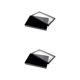 thumbnail image 1 of Yuarrent Caja de almacenamiento de anillo Rectangular Flocado Color sólido 100 Ranura Reemplazo Pendiente Estuche de exhibición Organizador Negro 2piezas, 1 of 6