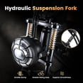 thumbnail image 4 of 20*4.0" Fat Tire Electric Bike,750W Motor,20MPH,Front and Rear Shock Absorbers,LCD Display,Hydraulic Disc Brakes,White, 4 of 6