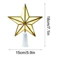 thumbnail image 4 of Hvmvliv Christmas Star Tree Topper with Light Colorful Plastic Shatterproof Decorative Five Pointed Star Xmas Tree Top Ornament Gold, 4 of 5