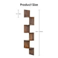 thumbnail image 2 of 5-Tier Floating Corner Bookshelf, Wall Mount Corner Shelf Storage Plant Display Shelves for Home Office, Bedroom, Living Room and Bathroom, Rustic Brown, 2 of 6