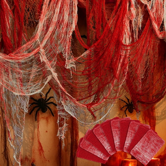 Ebaokuup 10-Pack Bloody Halloween Creepy Cloth, Scary Gauze Decor for Haunted House