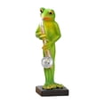 thumbnail image 1 of Estatua de rana, escultura de Animal, decoración versátil, regalos, figura decorativa de resina para entrada, jardines, estante, patios traseros al, 1 of 8