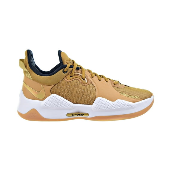 Nike PG 5 Men's Basketball Shoes Wheat Grain-Black-Metallic Gold cw3143-700