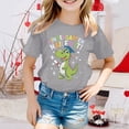 thumbnail image 2 of FYEGRE Girls Graduation Graphic T-Shirt for Kids, Children Academic Ceremony Short Sleeve Tee, Casual Wear for Graduation Party, School Anniversary Grey 10-11 Years, 2 of 4