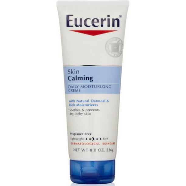 Eucerin Calming Daily Moisturizer Creme 8 oz (Pack of 3)