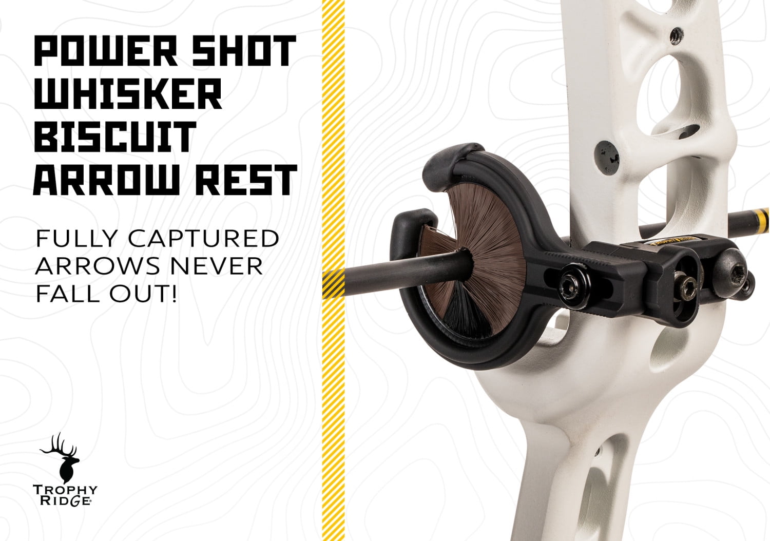 Trophy Ridge Power Shot Whisker Biscuit Arrow Rest, Medium, Black