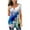 Blue A, variant on Womens Short Sleeve Plus Size Tunic Tops Buttons Floral Henley V-Neck Shirts XL for Home Party Outdoor