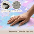 thumbnail image 6 of ODIKA Pink Tie Dye Kawaii Galaxy Border Shaped Floormat Stain Resistant Low Profile for Dorm Room, Small Living Apartment, 6 of 7