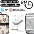 thumbnail image 4 of Insulated Lunch Bag Teen,Pioneer Flower Floral Print Pattern Toddler Lunch Bag Lunch Box,Bento School Lunch Bag with Adjustable Shoulder Strap and Bottle Holder, 4 of 6