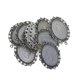thumbnail image 5 of Ajuste de cabujón 10 Piezas De Bisel Ovalado Bandeja Cabujón Collar Colgante De Plata, 5 of 5