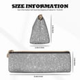thumbnail image 4 of Naloa GlitterSilver Print Leather Pencil Case - Portable Big Capacity Pencil Pouch Organizer Bag Stationery Bag for Work & Office Pencil Pen Case, 4 of 5