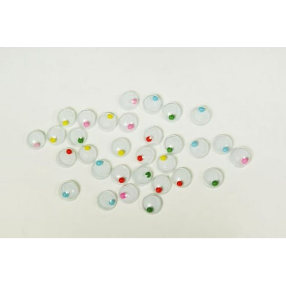 Multi-color Moving Wiggly Wobbly Googly Eyes for Bear & Doll & Scrapbooking 4mm 160pcs/pkg