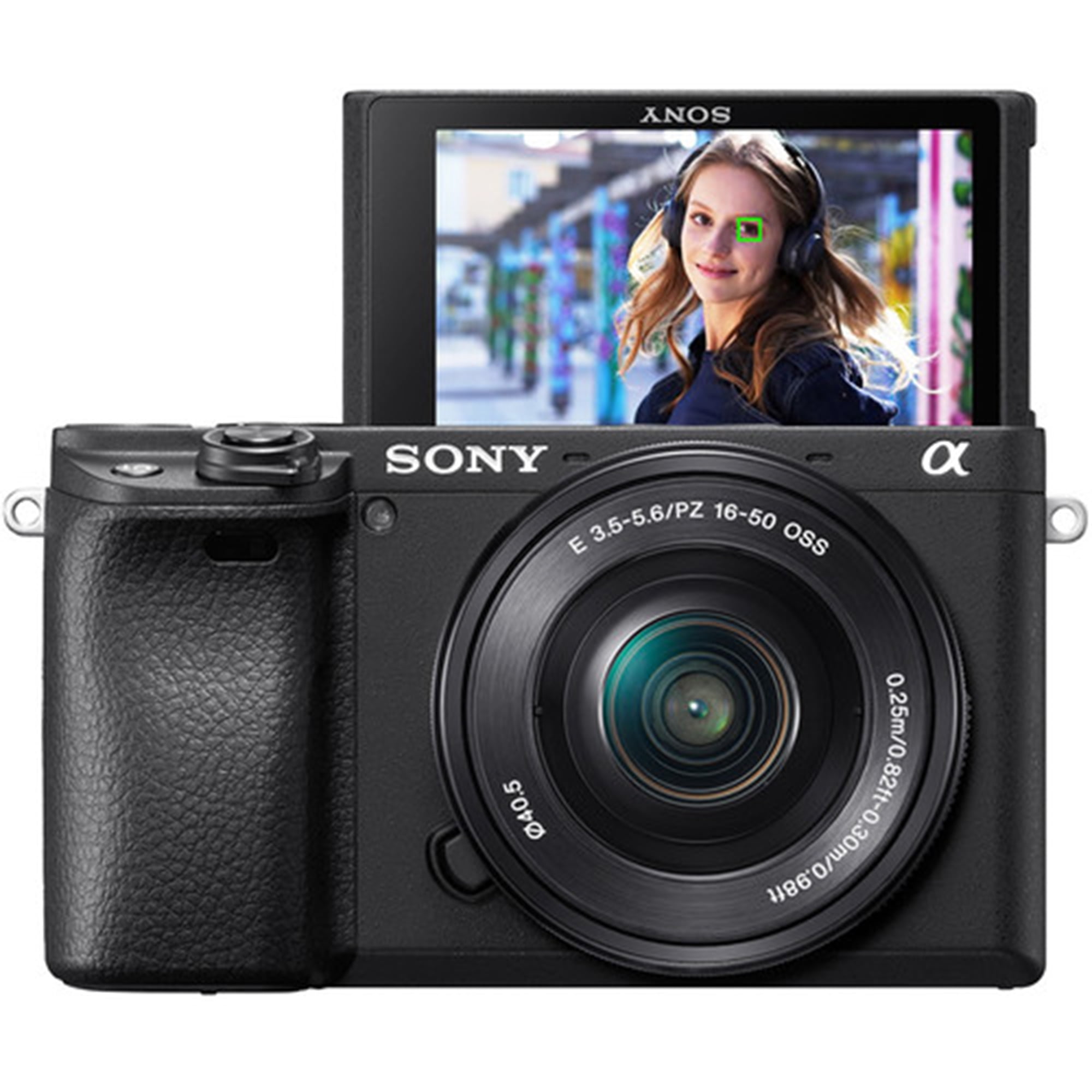Sony Alpha a6400 Mirrorless Digital Camera with 16-50mm Lens + 128GB Card + Tripod + ZeeTech Accessory Bundle (International Version)