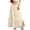 Beige women summer maxi skirt a1, variant on Women Summer Maxi Skirt Loose Fit Boho Flowy Tie Solid Casual Long Dressy Vacation Beach Party Skirts, Brown M