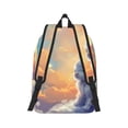 thumbnail image 2 of Naloa Sunshine Colorful Cloud Rabbit Canvas Backpack for Men Women Rucksack Casual Travel Daypack College Tote Satchel Bookbag for Teens-Small, 2 of 7