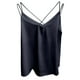 thumbnail image 4 of Camiseta de seda satinada para mujer: cuello en V, tirantes finos, blusa sin espalda, poliéster, para ropa informal y de dormir, 4 of 6