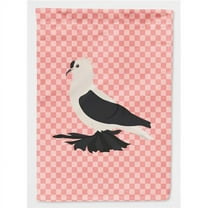 Caroline's Treasures BB7946GF Saxon Fairy Swallow Pigeon Pink Check Flag Garden Size , Small, multicolor