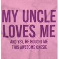 thumbnail image 2 of Uncle Loves Me Bought This One Piece Toddler Boy Girl T Shirt Infant Toddler Brisco Brands 6M, 2 of 6