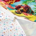 thumbnail image 4 of Homewish Beach Dachshund Dog Duvet Cover Queen,Happy Summer Print Umbrella Queen Bedding,Colorful Stars Reversible,3-Piece,1 Duvet Cover and 2 Pillowcases, 4 of 6