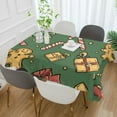 thumbnail image 2 of Yayeee Tablecloths 54" x 54" Rectangle Wrinkle Resistant Party Table Cover, Yellow Christmas Gingerbread, 2 of 8