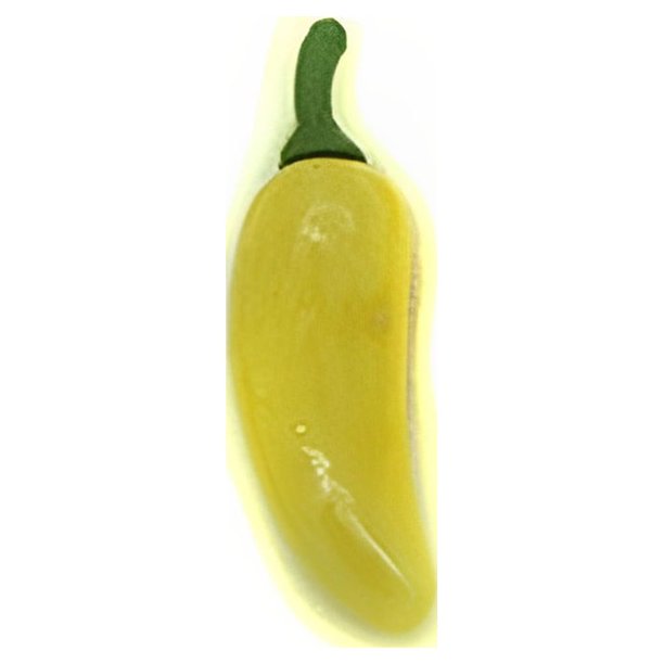 Advancent 100 Uds. Accesorios de frutas falsas de simulación decoración de enseñanza pimienta Mini modelos de jardín de infantes hechos a Decoración del hogar Amarillo