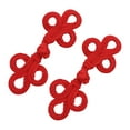 thumbnail image 2 of GUOOL 2 Pairs Chinese Knot Frog Buttons Traditional Decorative Chinese Frog Closure Chinese Closure Buttons for Coats Sweater Red, 2 of 9