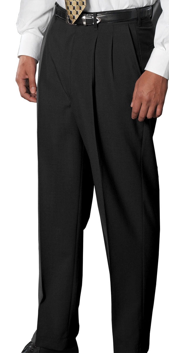 BLACK Ed Garments Mens Traditional Pleated Front Tuxedo Pant 42 UR 