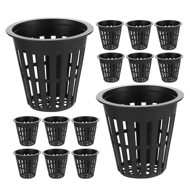 ELAYARD 50Ud Cestas Para Plantas Hidroponicas En Plástico Negro Fácil De Usar Y Duradero