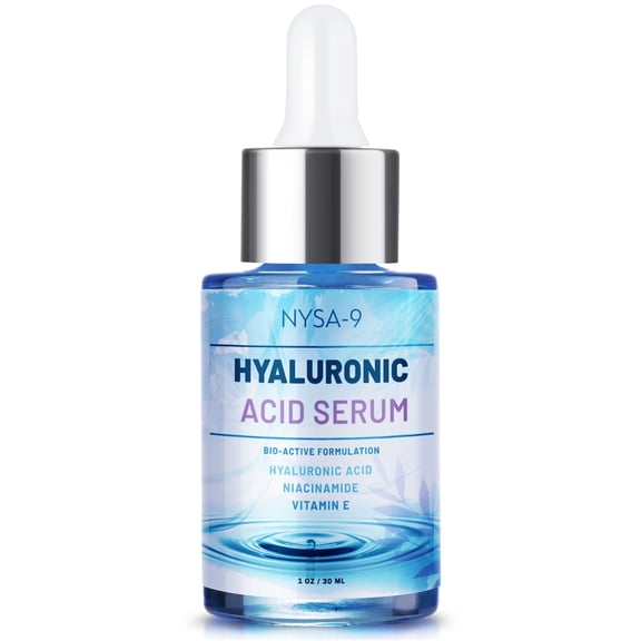Nysa-9 Face Serum with Hyaluronic Acid, Vitamin E and Niacinamide, 1 oz