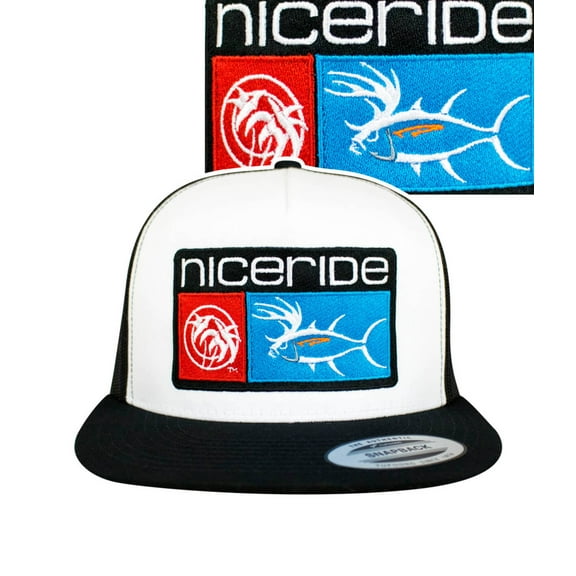 "Buck-Eye Combo" Unisex Snapback Black/White/Black Trucker Hat